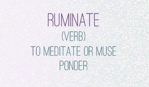 definition of ruminate, typography by sarah reck